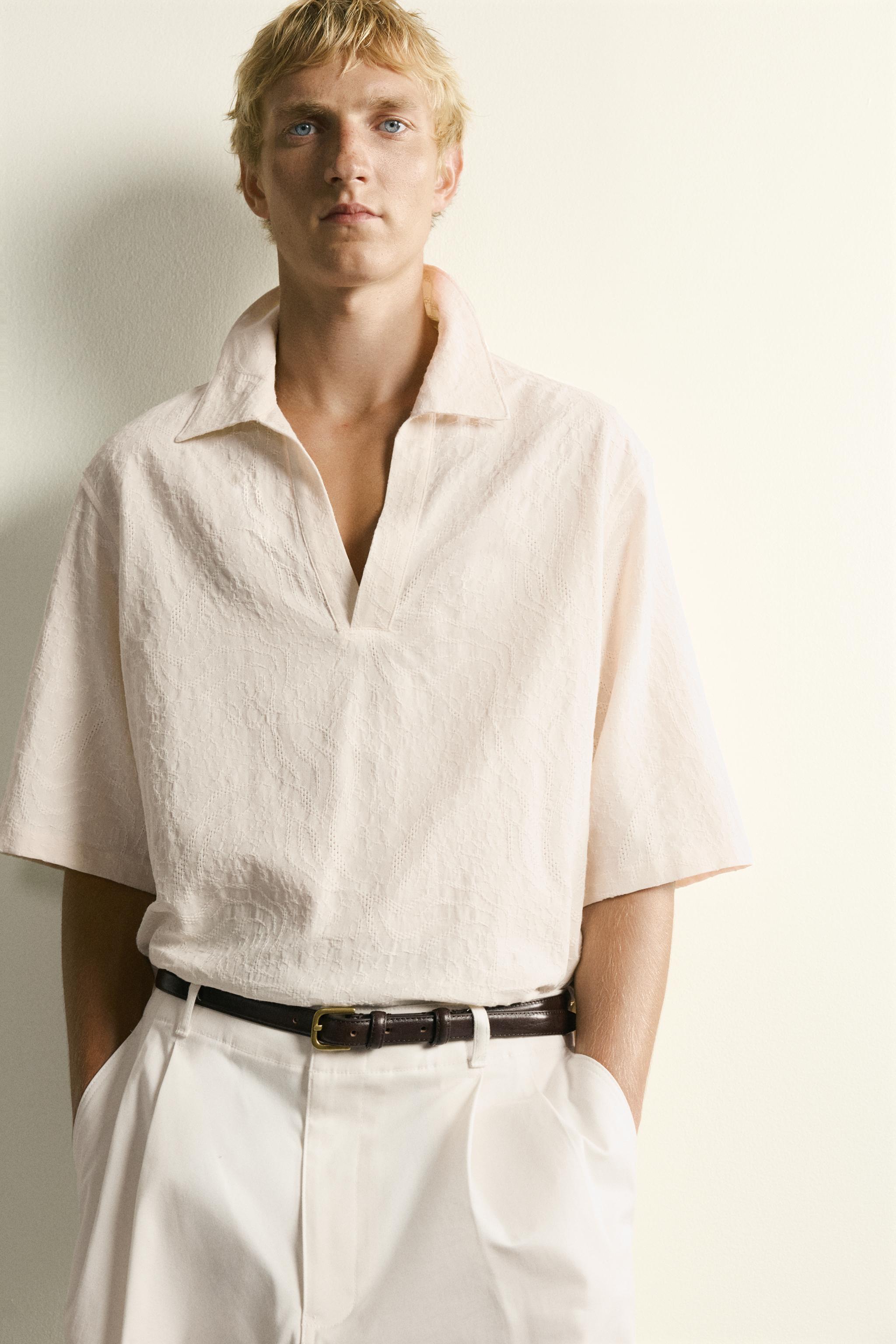 CHEMISE POLO RELAXED FIT JACQUARD
